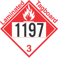 Combustible Class 3 UN1197 Tagboard DOT Placard