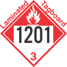 Combustible Class 3 UN1201 Tagboard DOT Placard