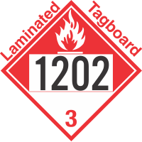 Combustible Class 3 UN1202 Tagboard DOT Placard