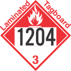 Combustible Class 3 UN1204 Tagboard DOT Placard