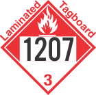 Combustible Class 3 UN1207 Tagboard DOT Placard