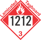 Combustible Class 3 UN1212 Tagboard DOT Placard