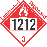 Combustible Class 3 UN1212 Tagboard DOT Placard