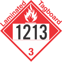 Combustible Class 3 UN1213 Tagboard DOT Placard