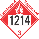 Combustible Class 3 UN1214 Tagboard DOT Placard