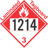 Combustible Class 3 UN1214 Tagboard DOT Placard