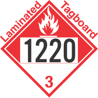 Combustible Class 3 UN1220 Tagboard DOT Placard