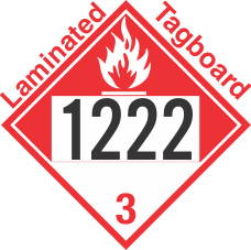 Combustible Class 3 UN1222 Tagboard DOT Placard