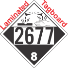 Corrosive Class 8 UN2677 Tagboard DOT Placard