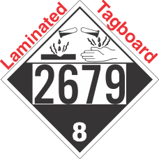Corrosive Class 8 UN2679 Tagboard DOT Placard