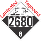 Corrosive Class 8 UN2680 Tagboard DOT Placard