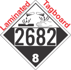 Corrosive Class 8 UN2682 Tagboard DOT Placard