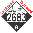 Corrosive Class 8 UN2683 Tagboard DOT Placard