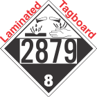 Corrosive Class 8 UN2879 Tagboard DOT Placard