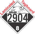 Corrosive Class 8 UN2904 Tagboard DOT Placard