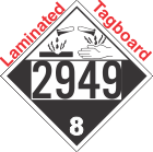 Corrosive Class 8 UN2949 Tagboard DOT Placard