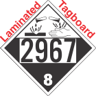 Corrosive Class 8 UN2967 Tagboard DOT Placard