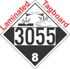 Corrosive Class 8 UN3055 Tagboard DOT Placard