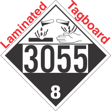 Corrosive Class 8 UN3055 Tagboard DOT Placard