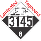 Corrosive Class 8 UN3145 Tagboard DOT Placard