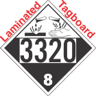 Corrosive Class 8 UN3320 Tagboard DOT Placard