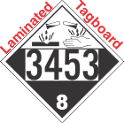 Corrosive Class 8 UN3453 Tagboard DOT Placard