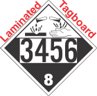 Corrosive Class 8 UN3456 Tagboard DOT Placard