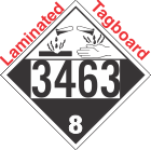 Corrosive Class 8 UN3463 Tagboard DOT Placard