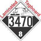 Corrosive Class 8 UN3470 Tagboard DOT Placard