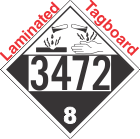 Corrosive Class 8 UN3472 Tagboard DOT Placard