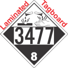 Corrosive Class 8 UN3477 Tagboard DOT Placard