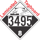 Corrosive Class 8 UN3495 Tagboard DOT Placard