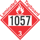 Flammable Class 3 UN1057 Tagboard DOT Placard