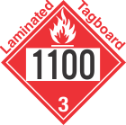 Flammable Class 3 UN1100 Tagboard DOT Placard
