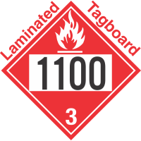 Flammable Class 3 UN1100 Tagboard DOT Placard