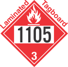 Flammable Class 3 UN1105 Tagboard DOT Placard