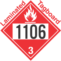 Flammable Class 3 UN1106 Tagboard DOT Placard