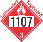 Flammable Class 3 UN1107 Tagboard DOT Placard