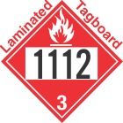 Flammable Class 3 UN1112 Tagboard DOT Placard