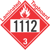 Flammable Class 3 UN1112 Tagboard DOT Placard