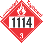 Flammable Class 3 UN1114 Tagboard DOT Placard
