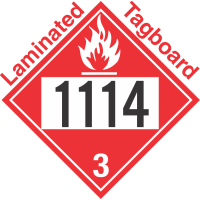 Flammable Class 3 UN1114 Tagboard DOT Placard