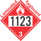 Flammable Class 3 UN1123 Tagboard DOT Placard