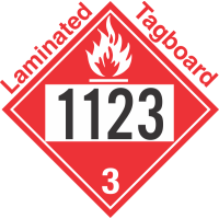 Flammable Class 3 UN1123 Tagboard DOT Placard