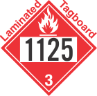 Flammable Class 3 UN1125 Tagboard DOT Placard
