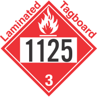 Flammable Class 3 UN1125 Tagboard DOT Placard