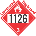 Flammable Class 3 UN1126 Tagboard DOT Placard