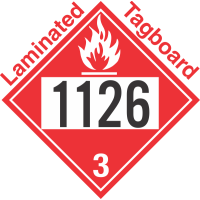 Flammable Class 3 UN1126 Tagboard DOT Placard