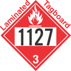 Flammable Class 3 UN1127 Tagboard DOT Placard