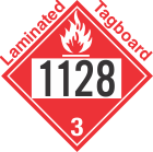 Flammable Class 3 UN1128 Tagboard DOT Placard